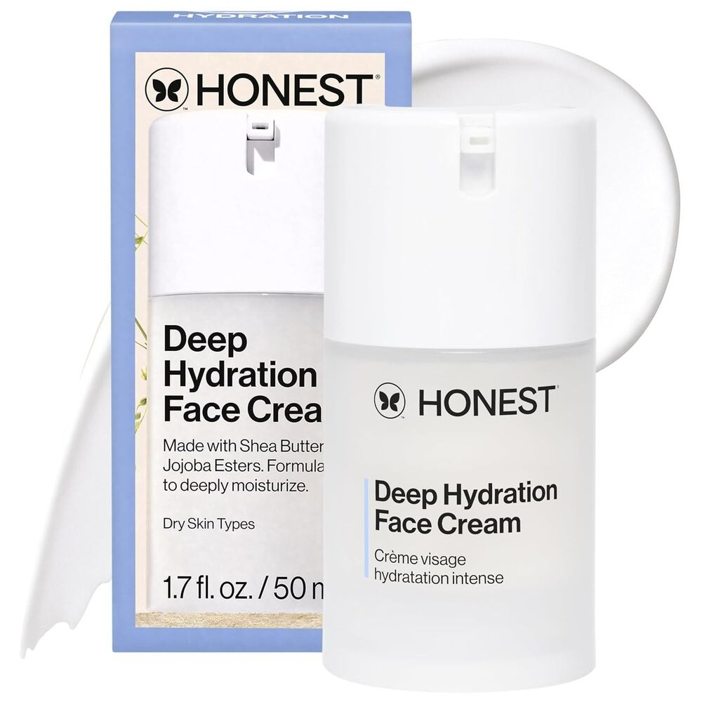 Honest Beauty Deep Hydration Face Cream Dry Skin Gentle Sensitive White 1.7oz